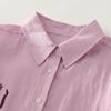 Spring Luxury French Chic Pink Embroidered Long-Sleeve Women's Shirt