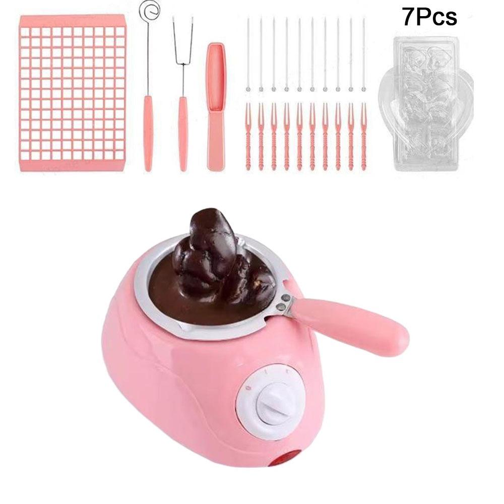 EU Plug Chocolate Melting Machine Stainless Steel/Plastic Chocolate Fondue Maker  For Home