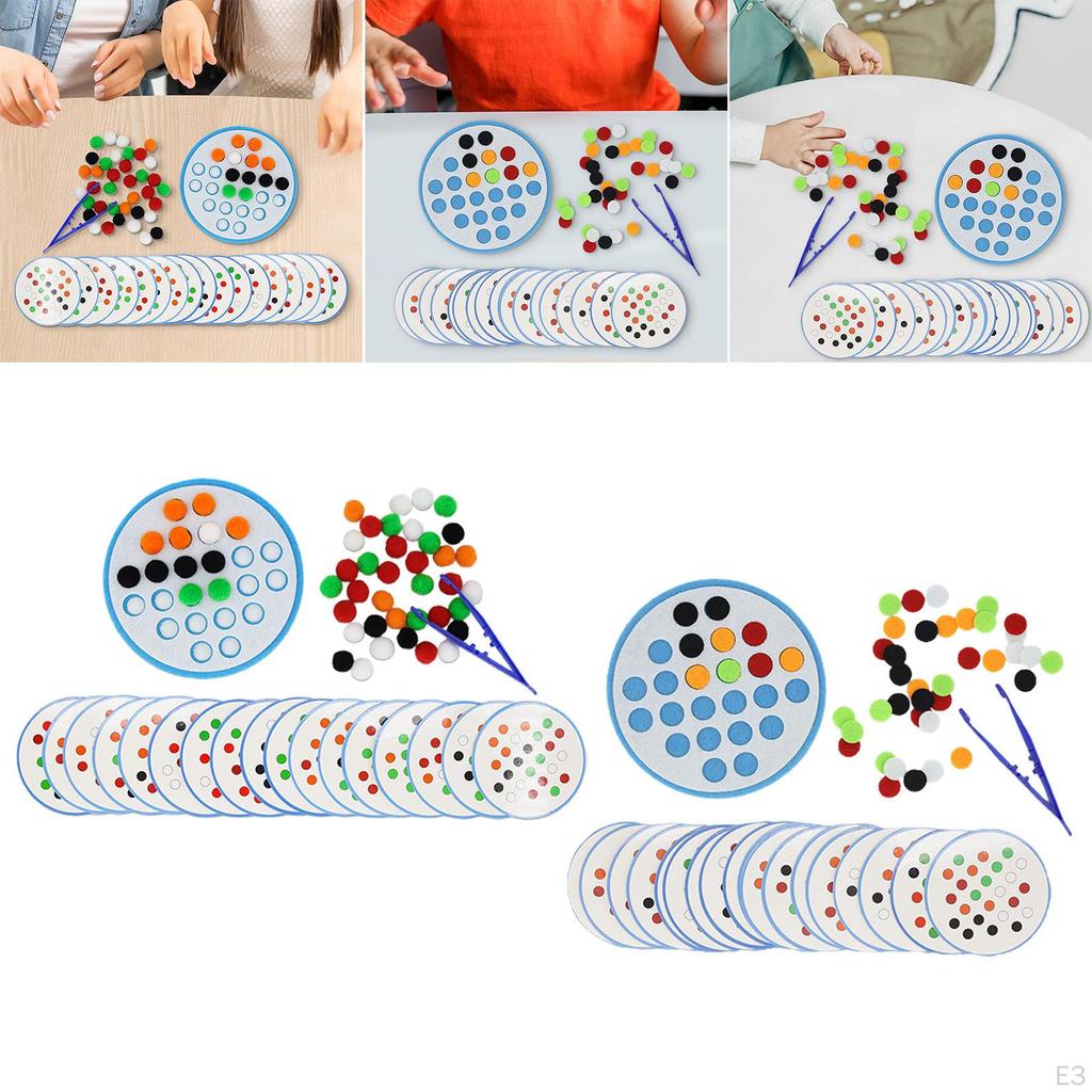 Color Matching Game Chic Birthday Gifts Interactive Toy Practical Clip Ball Puzzle for Nursery