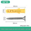 Little Yellow Croaker M6 Expansion Screw & Tube Set with Self-Tapping Screws, Wall Nails, Rubber Plugs, and Clips (6, 8, 10mm)