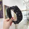 Fashion Rhinestone Headband Women Snowflake Shape Diamond Hairband Adult Girls Hair Accessories Fresh Mesh Cloth Hair Hoop