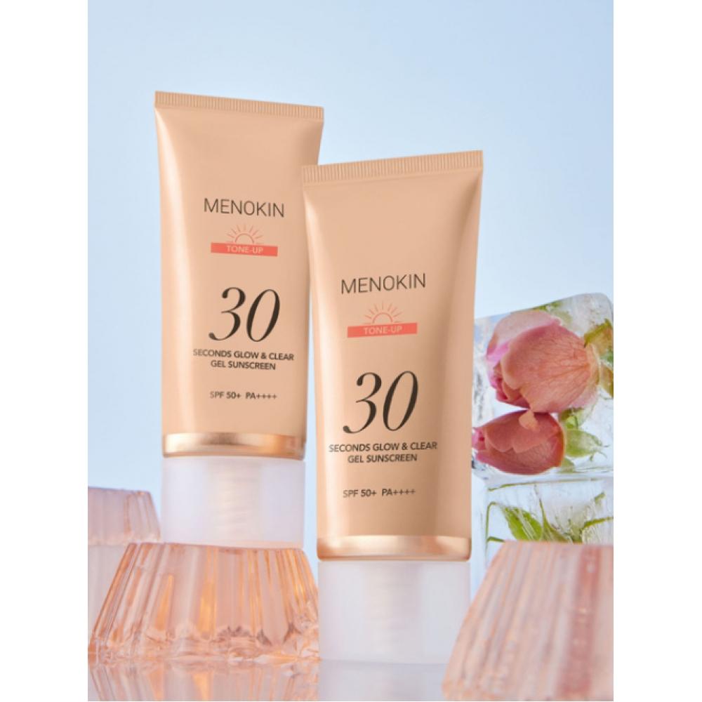 Menokin 30 Seconds Glow   Clear Gel Sunscreen Tone Up 50ml