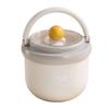 Tazza per la colazione in acciaio inossidabile con manico e coperchio, bicchiere termico portatile per latte con scomparto per cucchiaino, contenitore a prova di perdite per porridge e yogurt