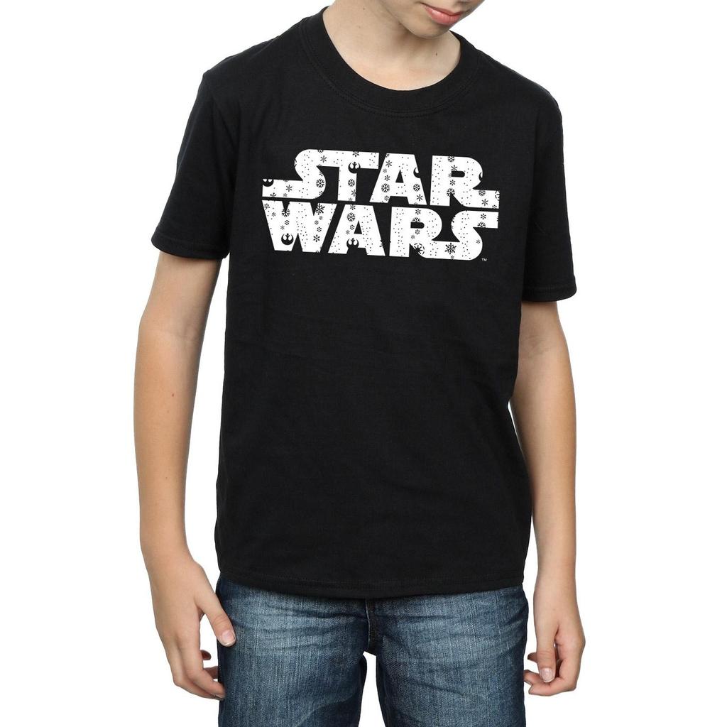 STAR WARS Boys Christmas Logo T-Shirt