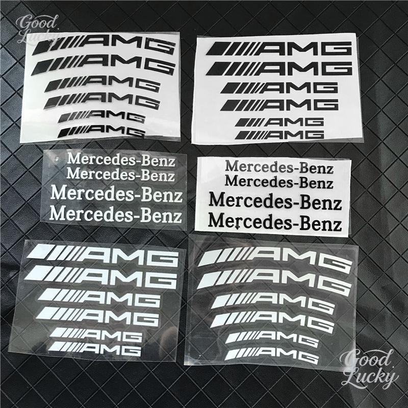 Q1983-Fashion 6pcs Car Styling Dustproof Stickers For Mercedes Benz AMG A C E R M Class CLA GLA W204 W210 W124 W205 W203 Auto Goods