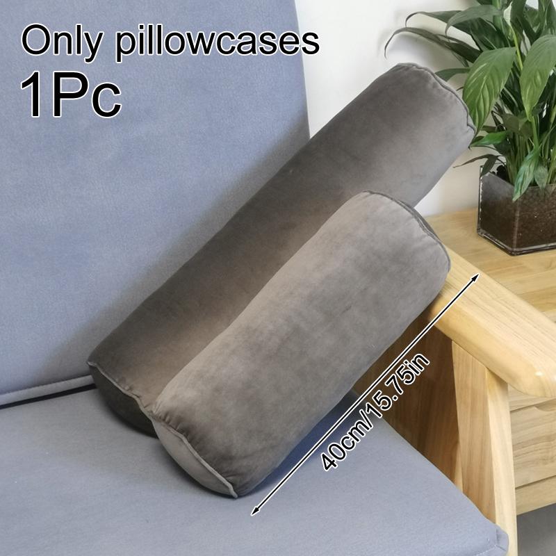 

1шт цилиндрическая длинная рулонная наволочка для спа-массажа бархатная 15*40см с застежкой-молнией шейная наволочка круглая 15*15*40cm