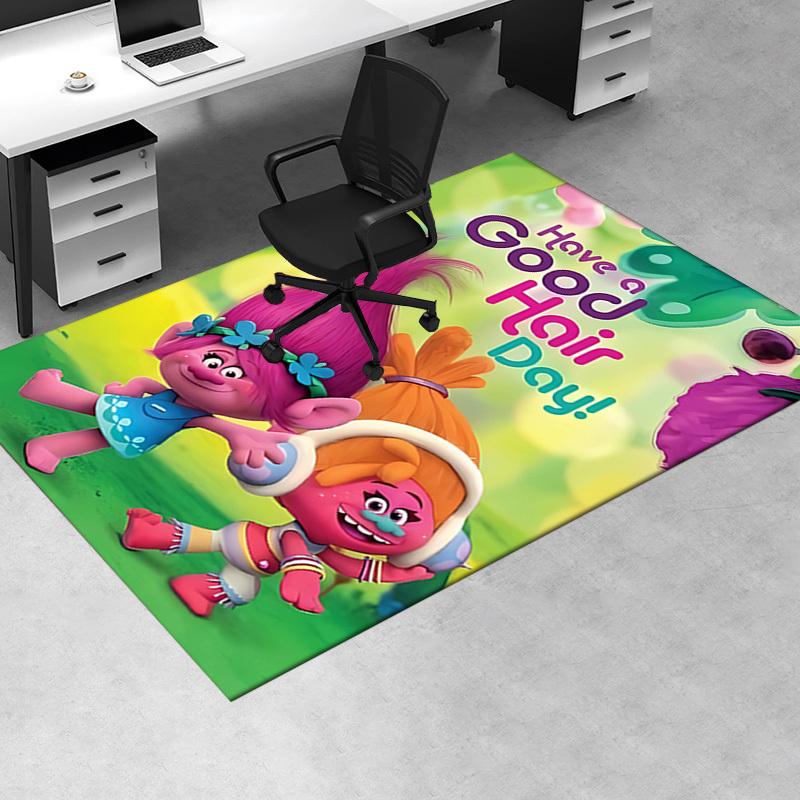 Trolls, Hair, Fun Office Carpet Soft Polyester Entrance Carpet Washable Non-slip Machine Washable Indoor Carpet Living Room Bedroom Dining T