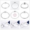 925 Silver Moments Signature Clasp Crystal Snake Chain Bracelet Bangle Fit Bead Charm Jewelry