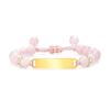 Personalized ID Name Bracelet for Little Boy Girl,Adjustable Pearl Chain Bracelet Birthday Gift