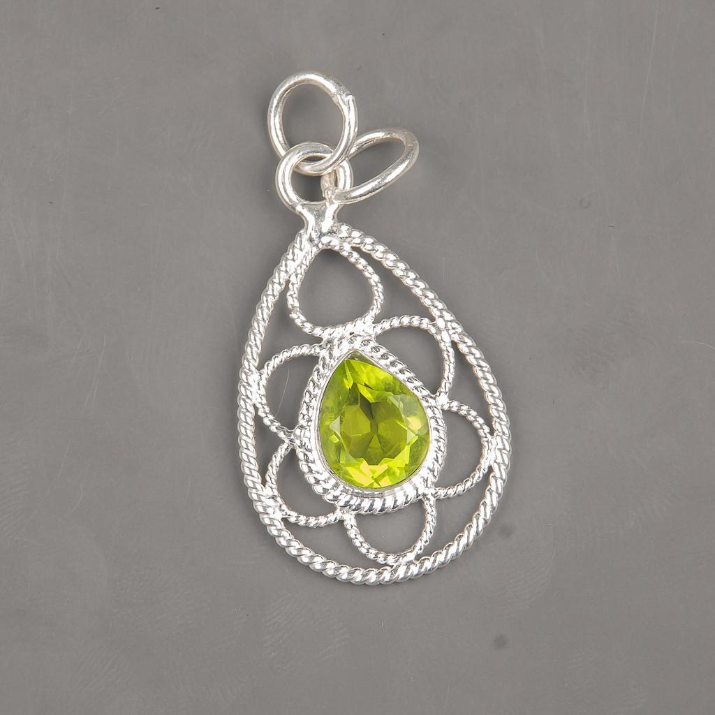 Swiss Blue Topaz Pendant Gemstone, 925 Solid Sterling Silver Pendant Jewelry, Handmade Pendant, Silver Jewelry For Gift