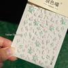 Dreamy Garden 3D Pink Floral Nail Art Stickers with Adhesive Backing
