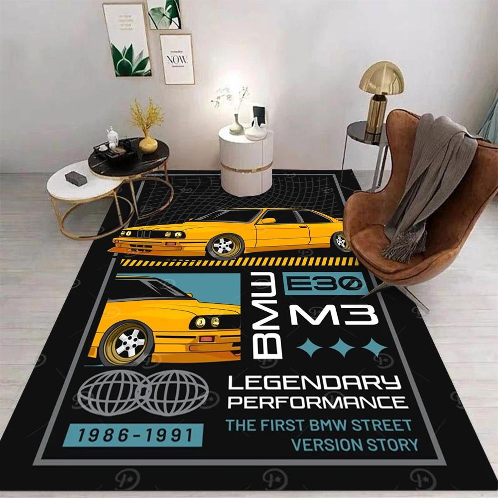 Tappeto Decorazione Stanza Casa Esterno Decorazione Tappeto da Corsa Pattern Auto Bandiera GTR JDMs Antiscivolo Lavabile Tappetino Stile Gioco