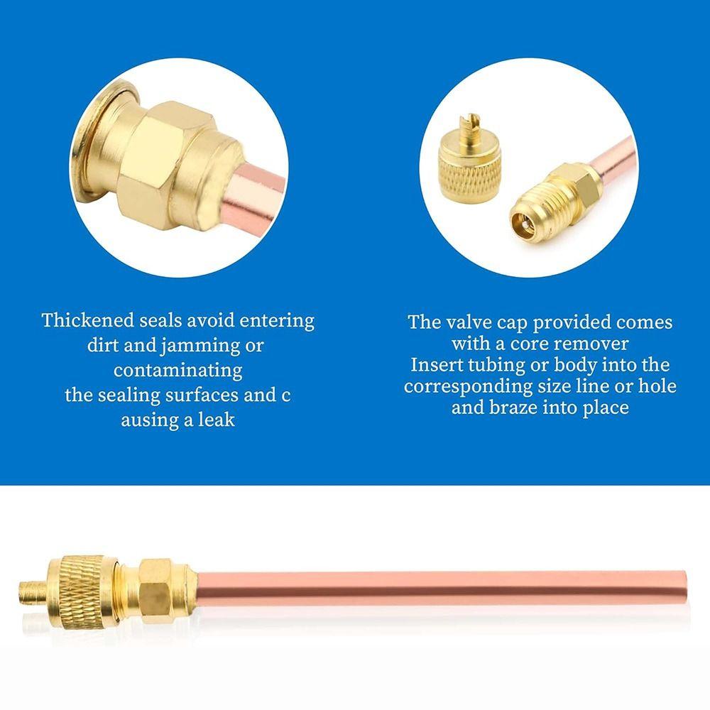Servisní ventil 1/4'' Tloušťka 0,6 MM 63/120 MM Klimatizace Chlazení Přístupový ventil Silné jádro AC