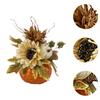 Artificial Pumpkin Flower Photography Props Floral Arrangement Fall Ornament for
