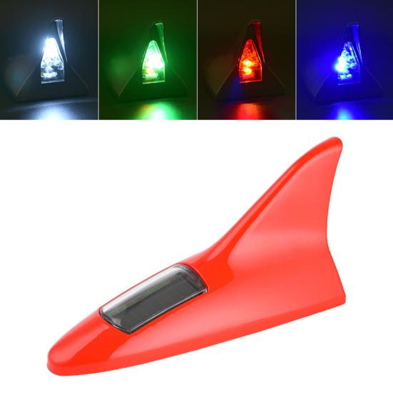 Shark Fin Solar Energy Powered Car Flash Strobe Light Emergency Warning Lamp