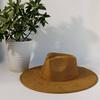 Women's Suede Wide-brimmed Fedora Hat, Western Cowboy Style, Paired with a Shell-decorated Jazz Hat, Equestrian Party Hat.