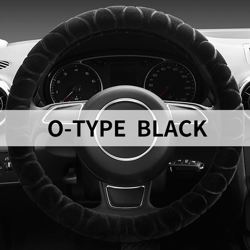 Universal 15inch Car steering wheel cover winter warm turntable short plush fur non-slip personality fashion Automotive interior