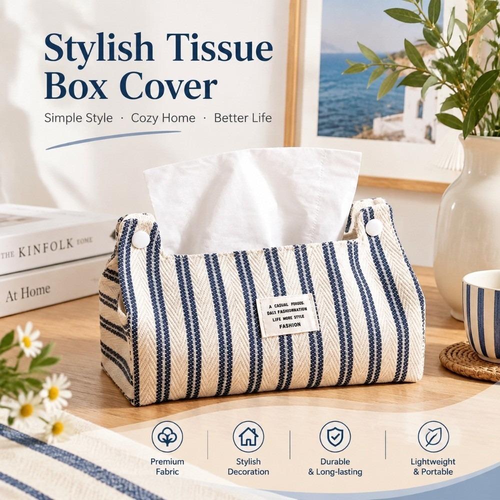 Fabric Tissue Storage Holder Dust Protection Facial Towel Bag Facial Tissue Bag Bedroom