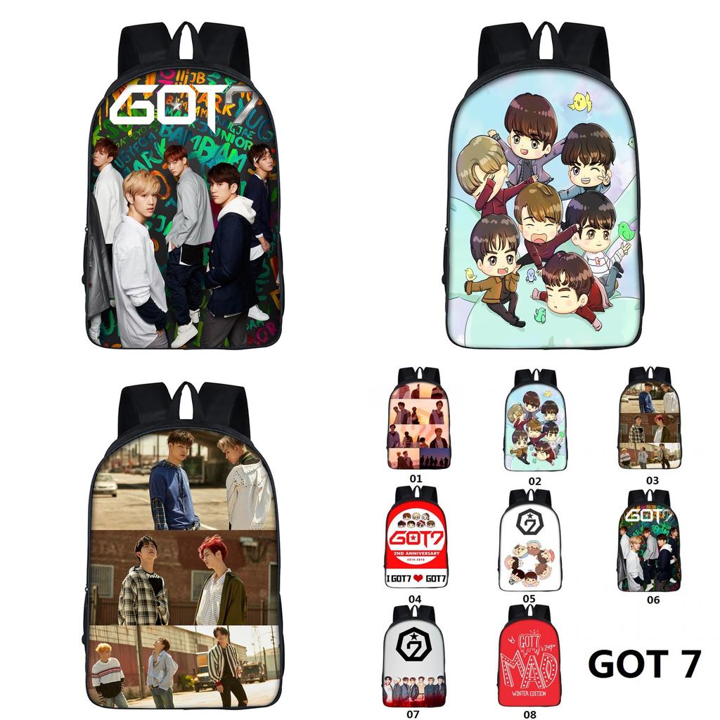 Durable Kpop Got7 Idol Team 3d Print Backpack With Spacious Compartments