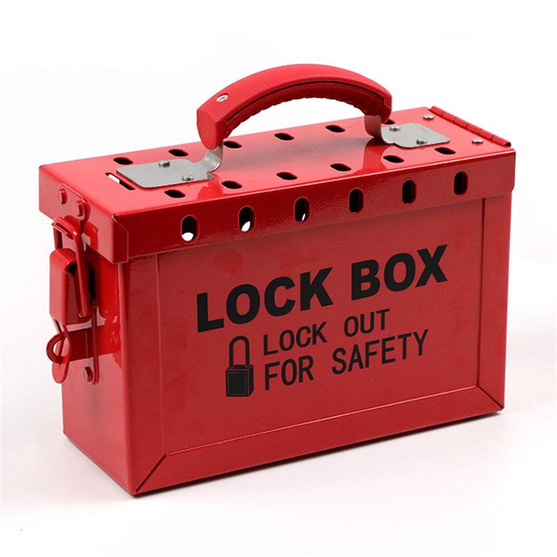 Safety LOTO Portable Metal Steel Industrial Group Management Lockout Station Lock Box with Keyhole Slot LK02