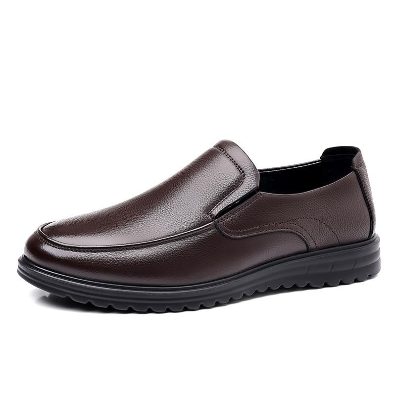 Men's shoes leather shoes men's father shoes men's business dress father shoes spring and autumn casual leather shoes soft sole