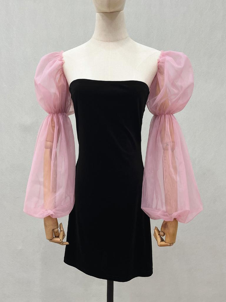 Scaldamani a Manica a Soffietto in Tulle Trasparente Staccabili – Accessorio Nuziale Off-Shoulder per Matrimonio, Servizio Fotografico e Abito da Sera