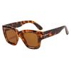 Square Vintage Uv400 Sun Glasses With Full Frame Pc Structure For Summer Outdoor Wear