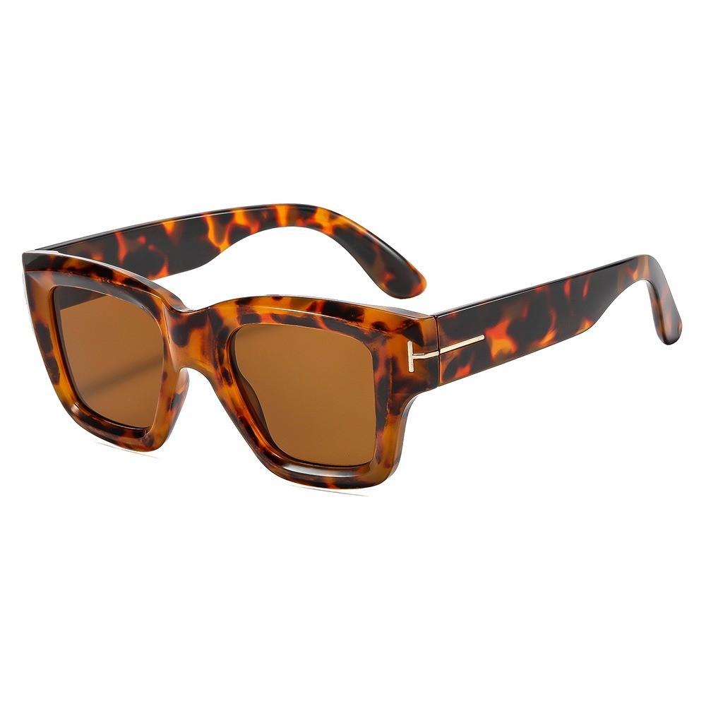 Square Vintage Uv400 Sun Glasses With Full Frame Pc Structure For Summer Outdoor Wear