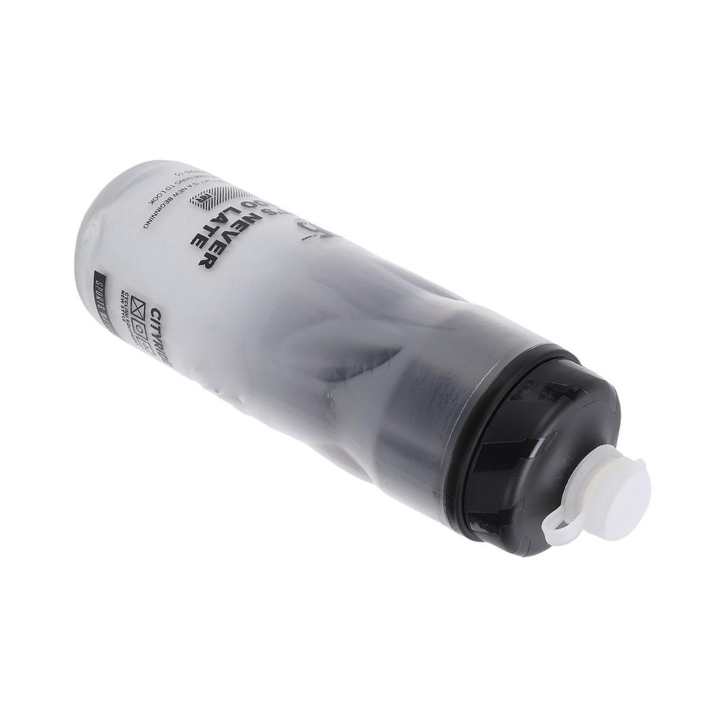 Bike Water Bottle 610ml Large Capacity Insulated Squeeze Cycling Drink Bottle for Hiking Running Travel Black and White Gradient