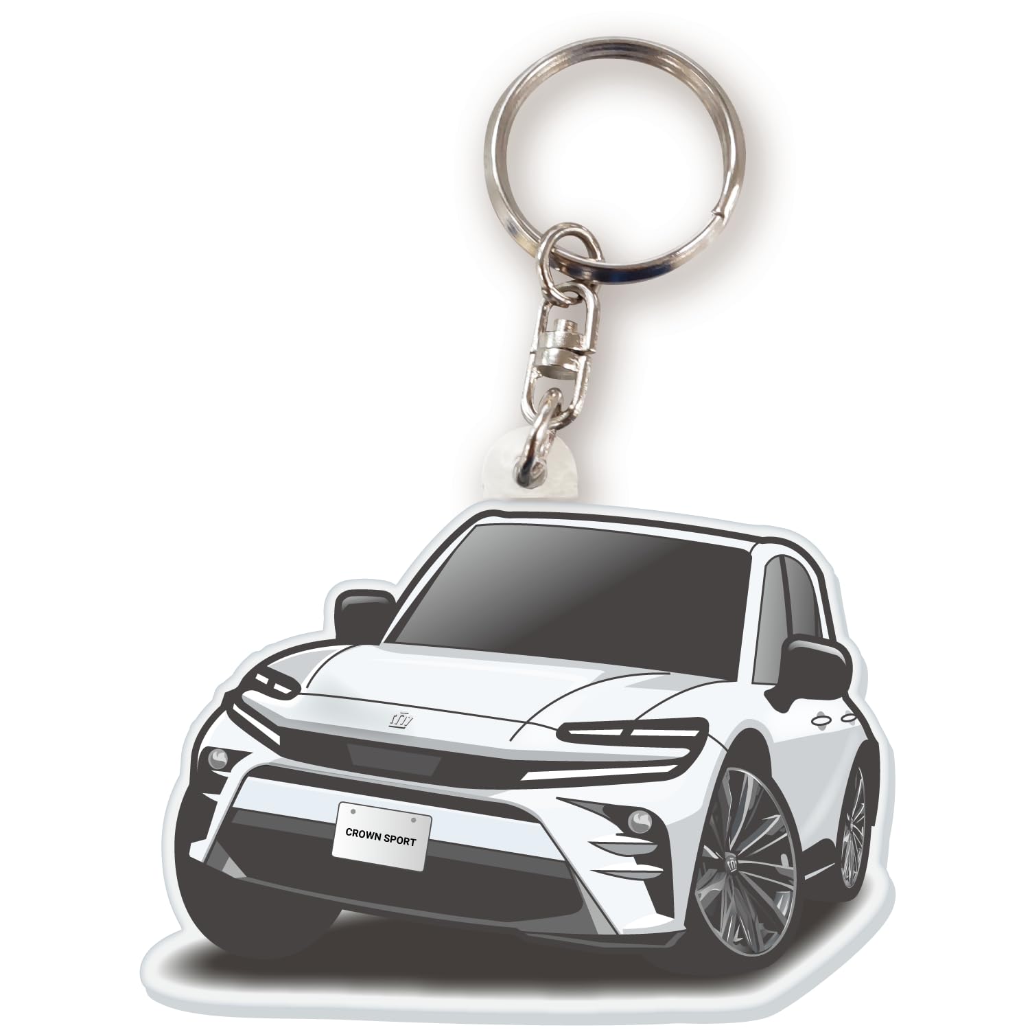 

Лицензированный акриловый брелок Toyota для Crown Sport цвета Precious White Pearl [GP Center] (16-е поколение)