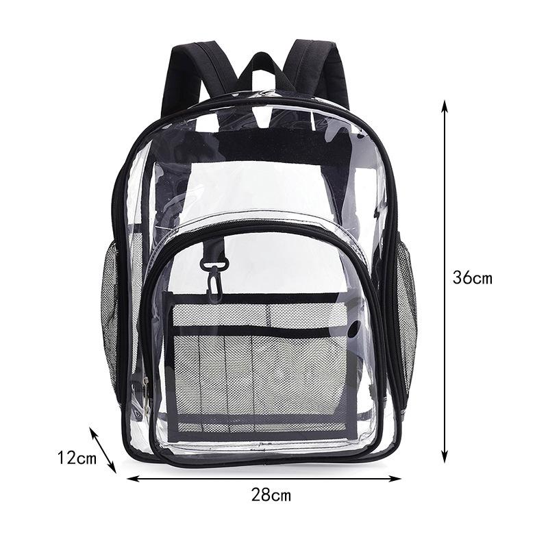 Clear Waterproof Backpack with Custom Logo - Trendy Travel Jelly Bag