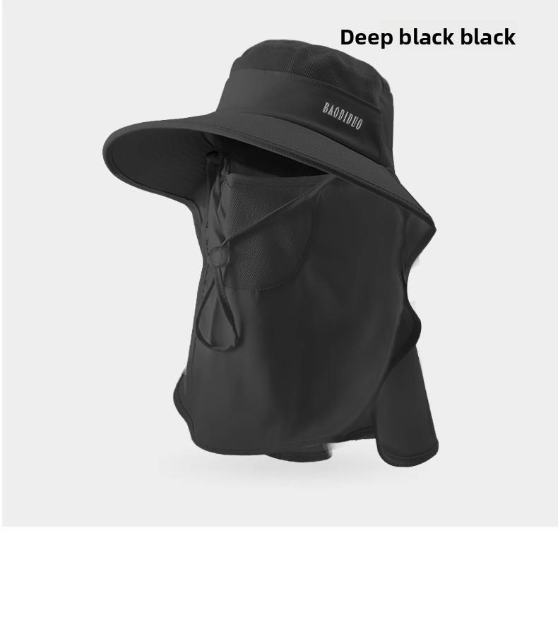 Sun Protection Cap With Neck Cover For Women Autumn Sun Shield Adjustable Wide Brim Fishing Hat