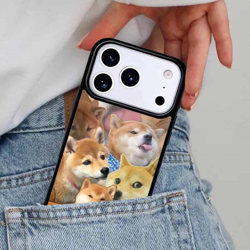 Shiba Inu Cute Cartoon Art Phone Case for iPhone 17ProMax 12 13 14 15 16e 17 Pro Max Plus Air Cover