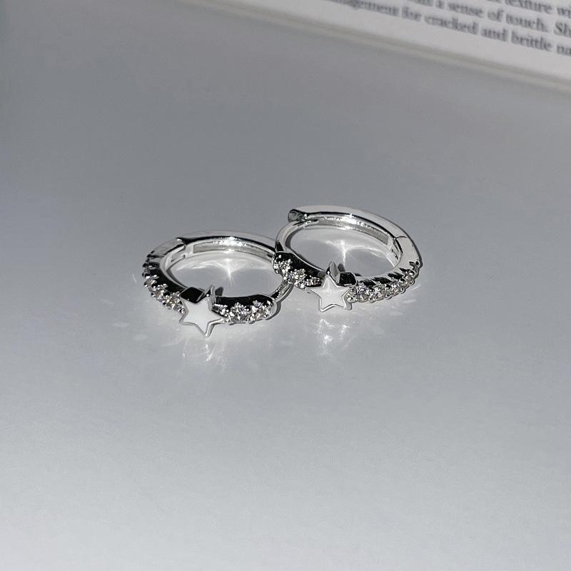 Dopamine Colourful Pentagram Earrings Oil Drop Stacked Style Niche Spicy Girl Gift Girlfriend's Back-to-school Ambience Trendy Jewelry