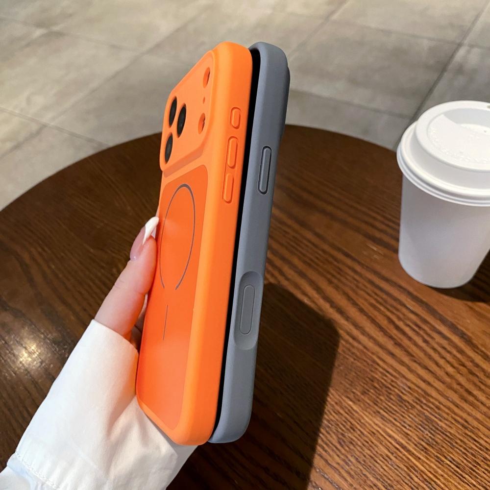 Luxury Liquid For Magsafe Phone Case For iPhone17 Air 16 15 14 Plus 13 Pro Max Magnetic Wireless Charging Solid Silicone Cover