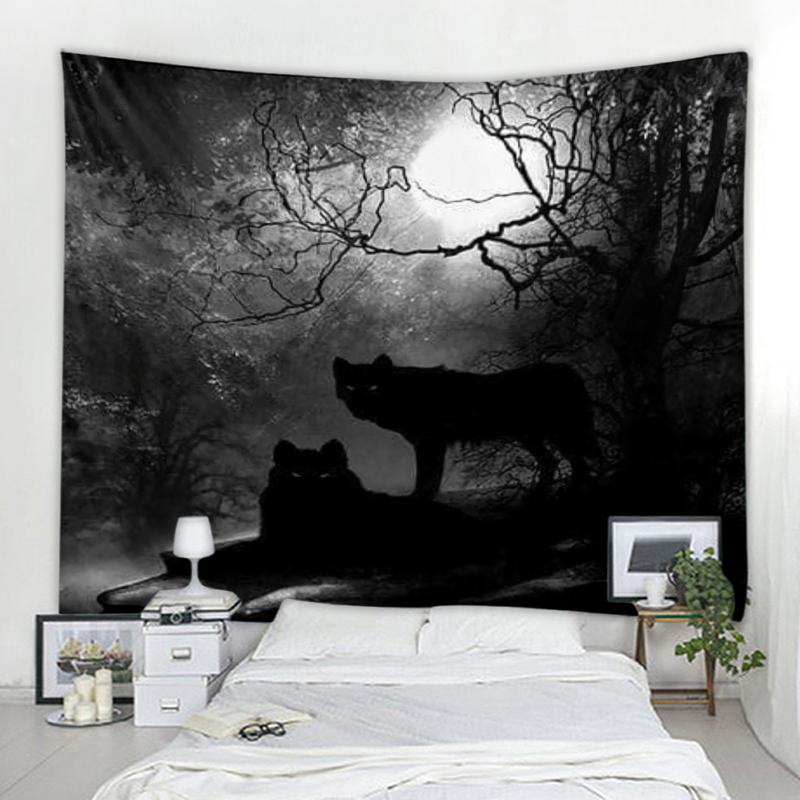 dark horror skeleton ghost background decoration tapestry curtain wall covering halloween