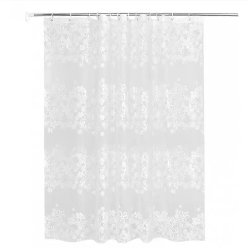 Translucent Partition Curtain for Bathroom Grid Shower Curtain PEVA Anti Mold and Waterproof Multi Color Design