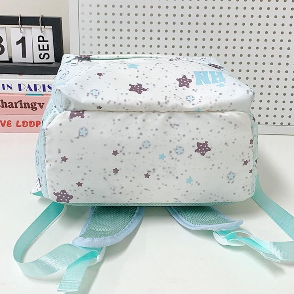 Letter Print Star Backpack Lightweight College Style Oxford Cloth Backpack Cloth Korean Style Students School Bag