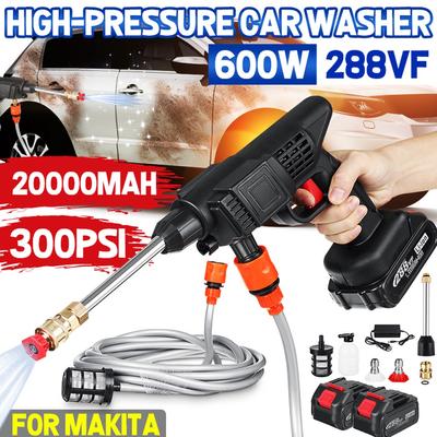 20000 mAh Yüksek basınçlı Püskürtme Su Tabancası Yüksek Güçlü Çamaşır Makinesi Araba Yıkama Köpük Jeneratörü MAKITA Pil
