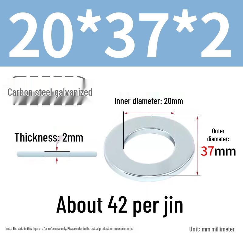 Oversized Thickened Galvanized Iron Flat Washer M2M3456810-M6