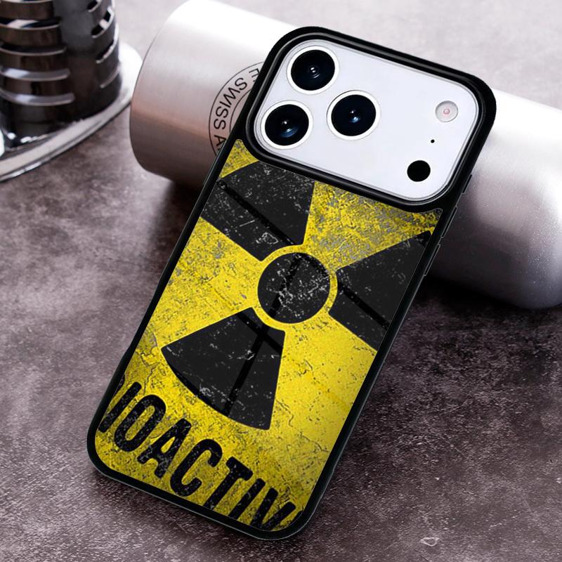 Radioactive warning sign Phone Case for iPhone 17 16 15 Pro Max Air 14 13 12 11 Plus Shockproof Capa Cover