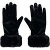 Red Velvet Christmas Gloves Warm Full Finger Gloves Fashion Santa Claus Gloves  Evening Party