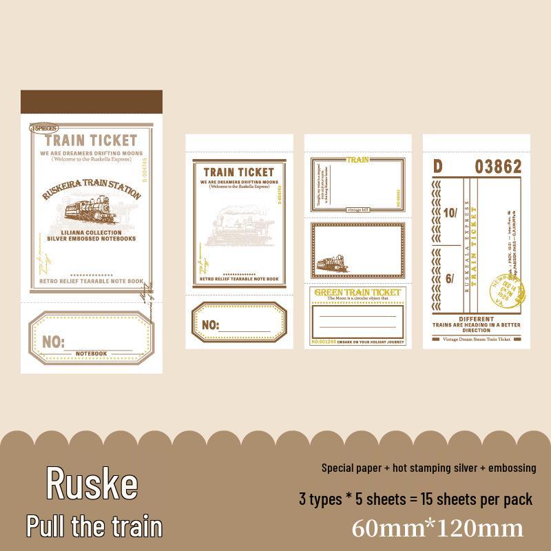 Paper Trace Liliana Collection: Hot Stamped Embossed Sticky Notes - 6 Styles for Journaling & Collage