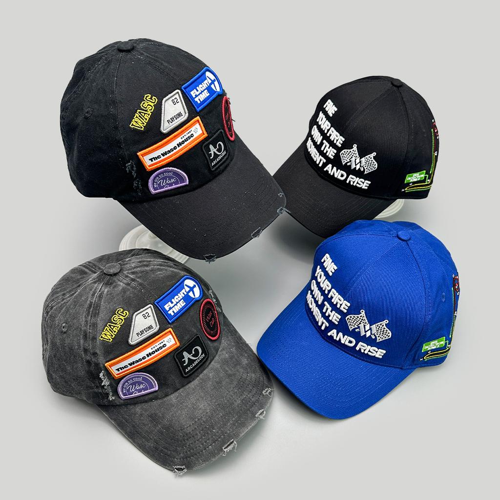 American Patch Embroidery Letter Flag Baseball Cap Men'S And Women'S Shade Personality Retro Cap