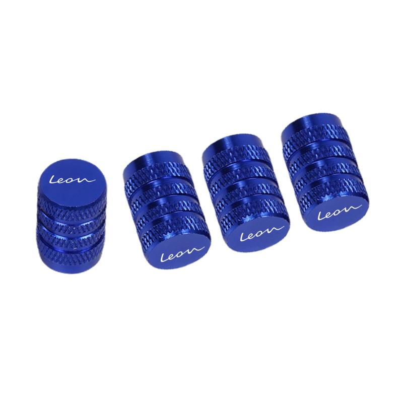 4pcs Car CNC Aluminum Tire Valve Air Port Stem Cover Caps for Seat Leon Accessories