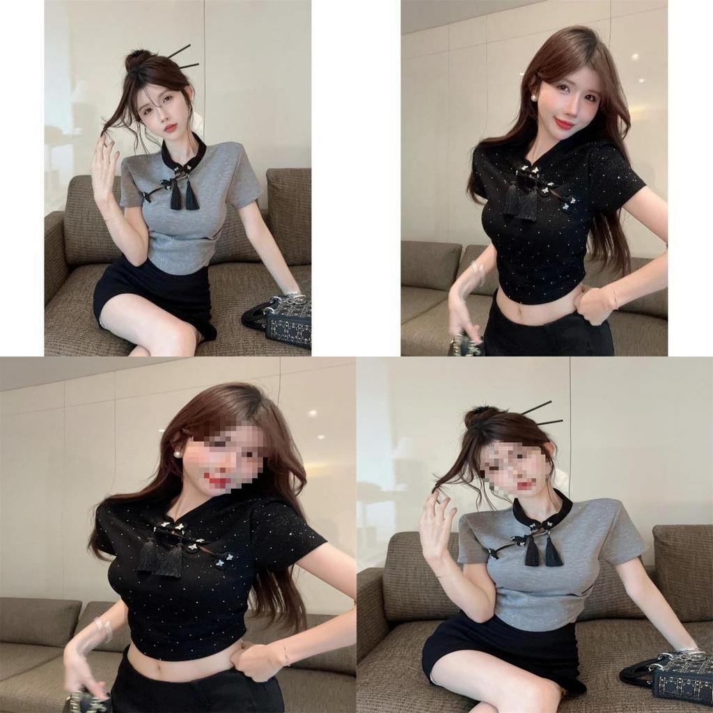 Summer Chinese Style T Shirt With Embroidery And Sleeveless Design For Womens Fashion