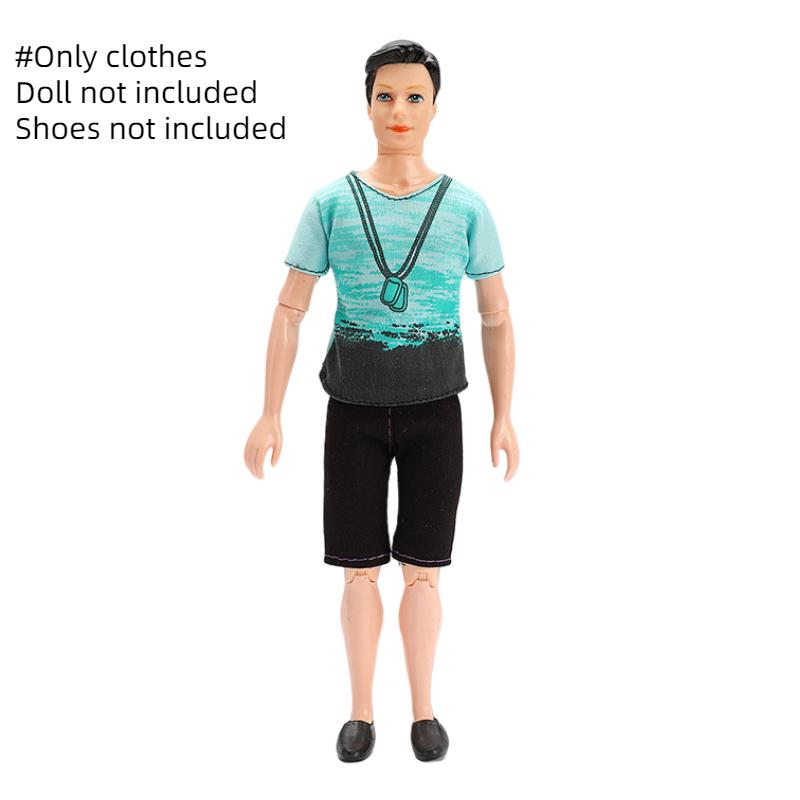 

Одежда Кена Барби для 11-дюймовых кукол Наряд Костюм Повседневный Комплект Костюма с Коротким Рукавом Style E