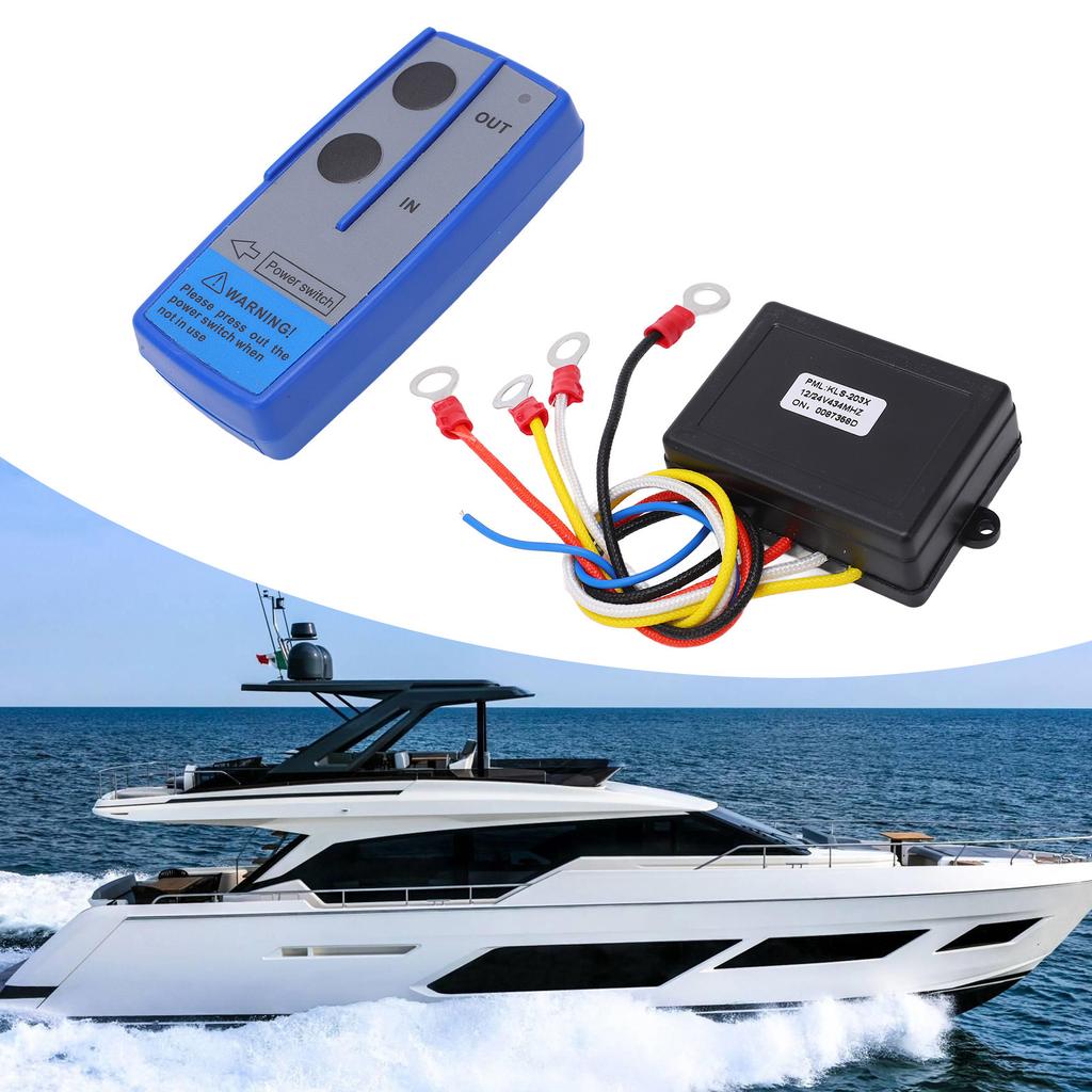 Wireless Winch Remote Control Kit 434MHZ Receiver 12V 24V Switch Handset Universal for Car Truck ATV SUV