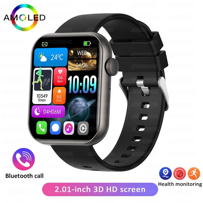 New Smart Watch Men AMOLED HD Screen Sports Tracker AI Voice Bluetooth Call Fashion Smartwatch Women