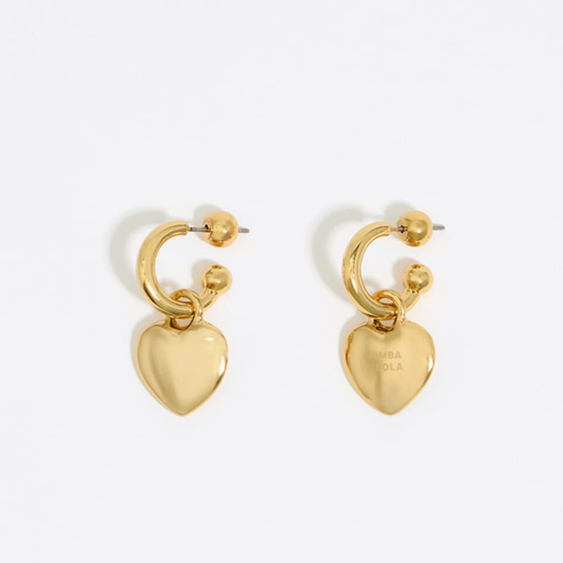 

BIMBA Y LOLA Золоті сережки-кільця у формі серця_B255AIW030GOF Gold_FREE